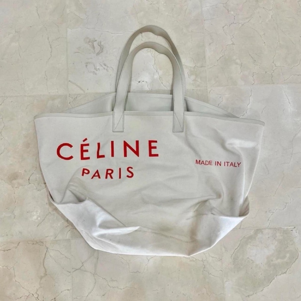 Celine Paris large tote canvas bag